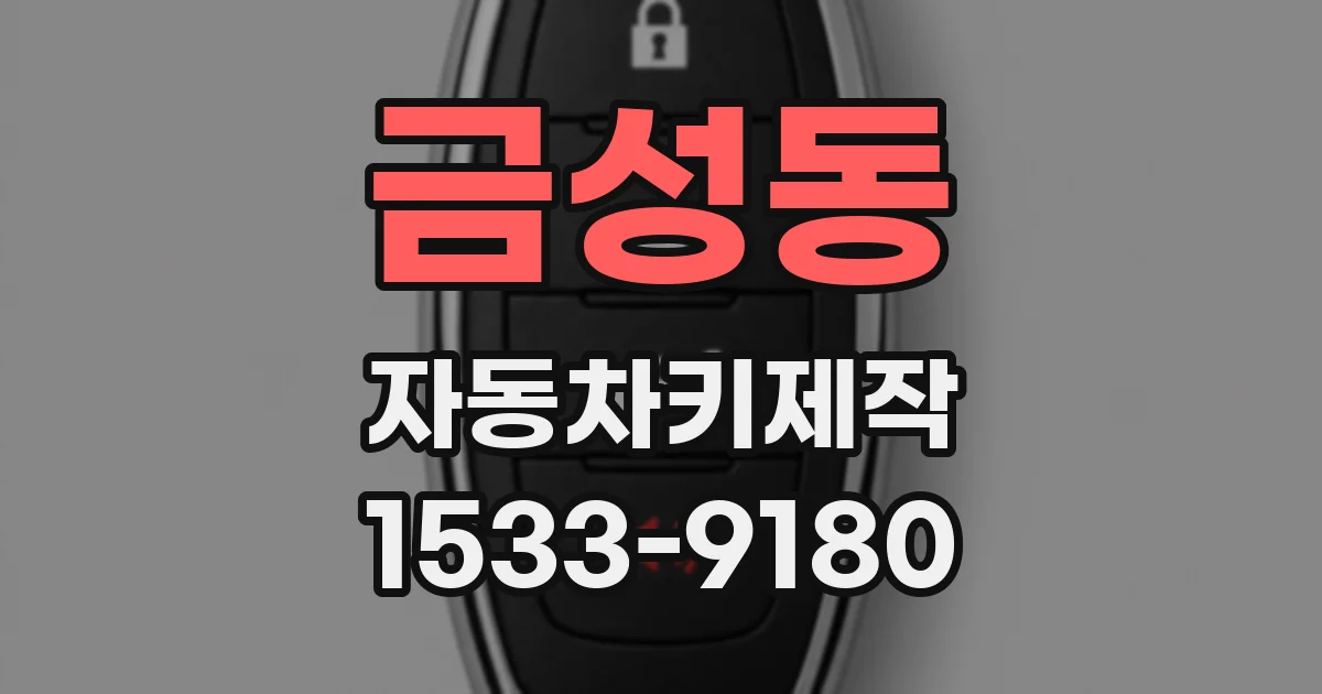금성동 자동차키제작