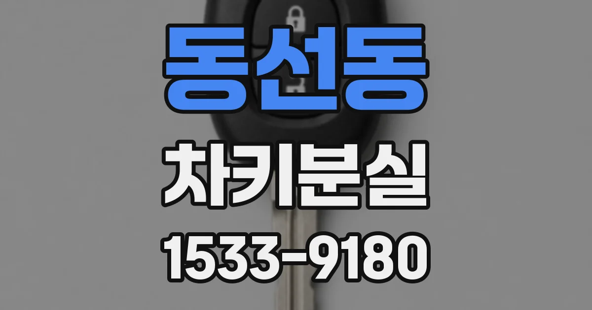 동선동 차키분실