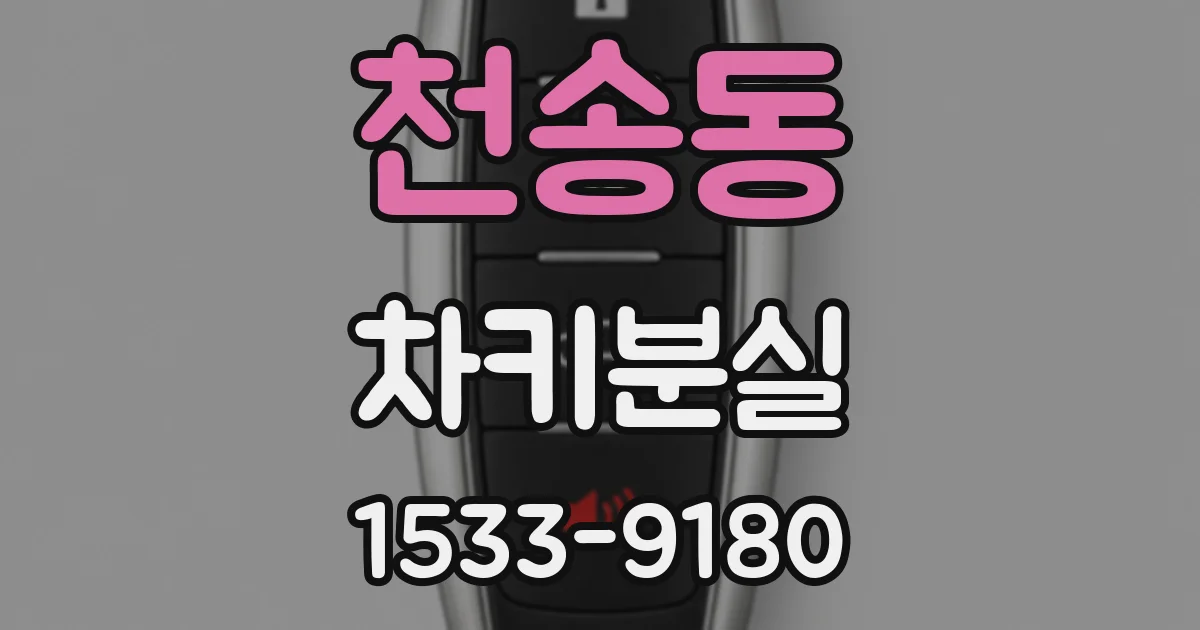 천송동 차키분실