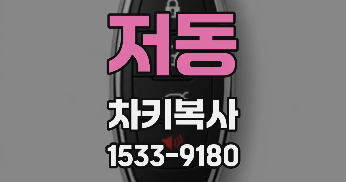 저동 차키복사