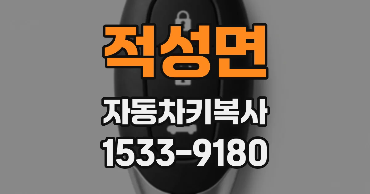 적성면 자동차키복사