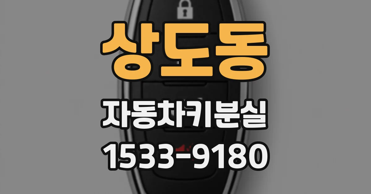 상도동 자동차키분실
