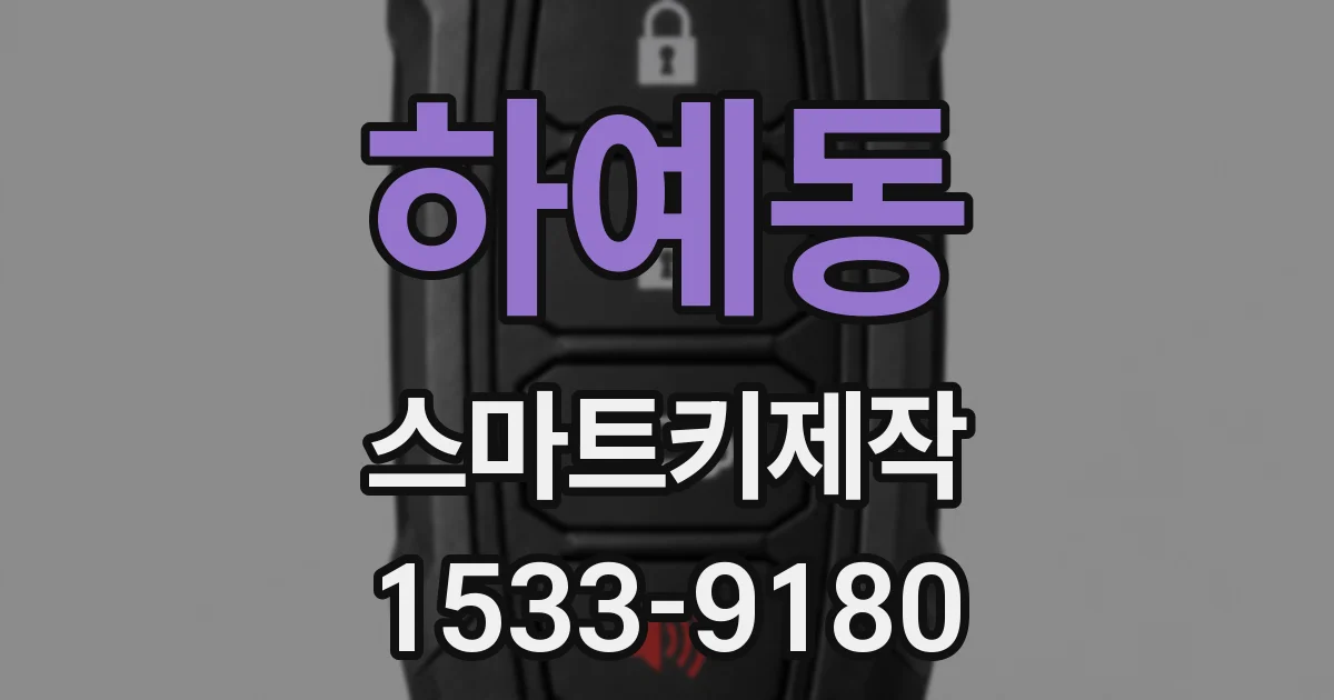 하예동 스마트키제작