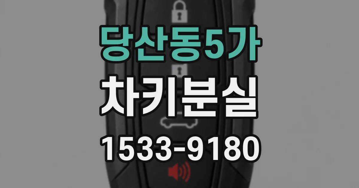 당산동5가 차키분실