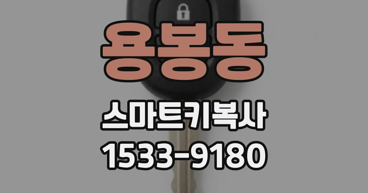 용봉동 스마트키복사