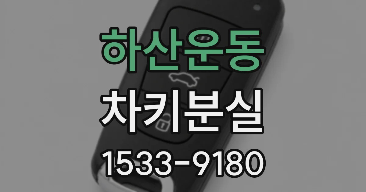 하산운동 차키분실