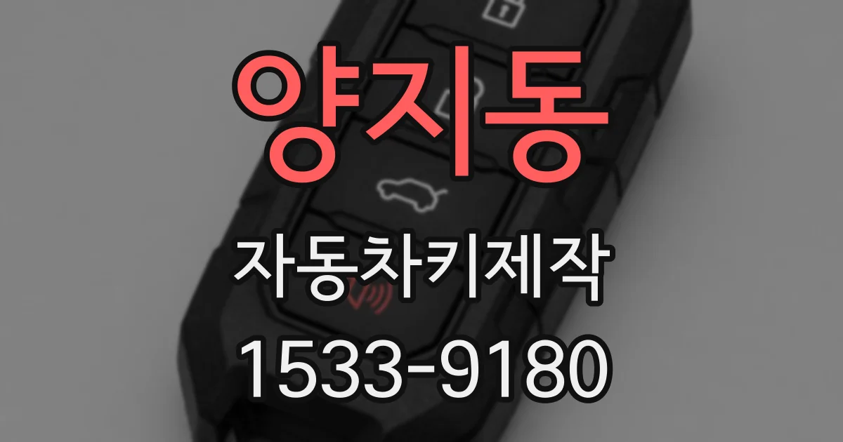 양지동 자동차키제작