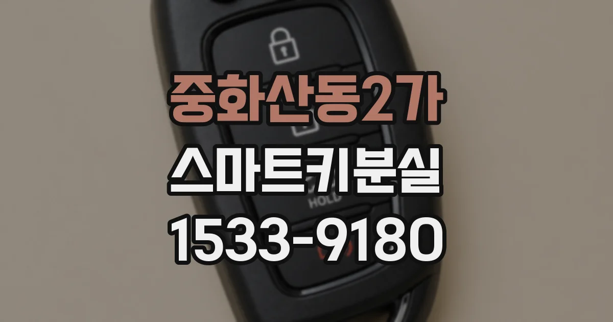 중화산동2가 스마트키분실