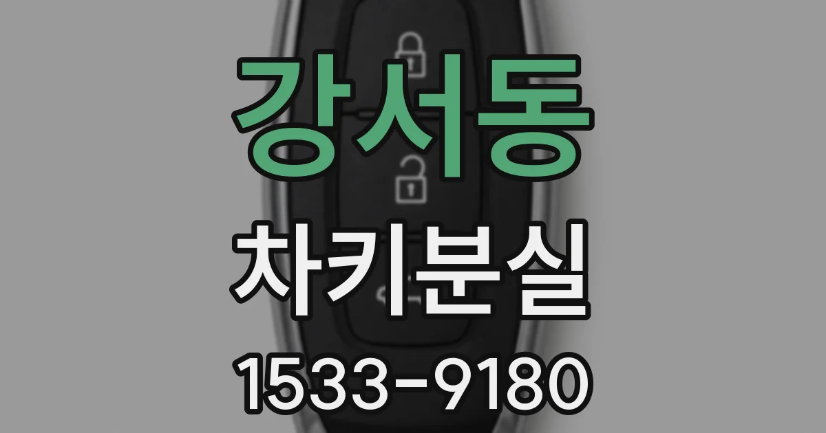 강서동 차키분실