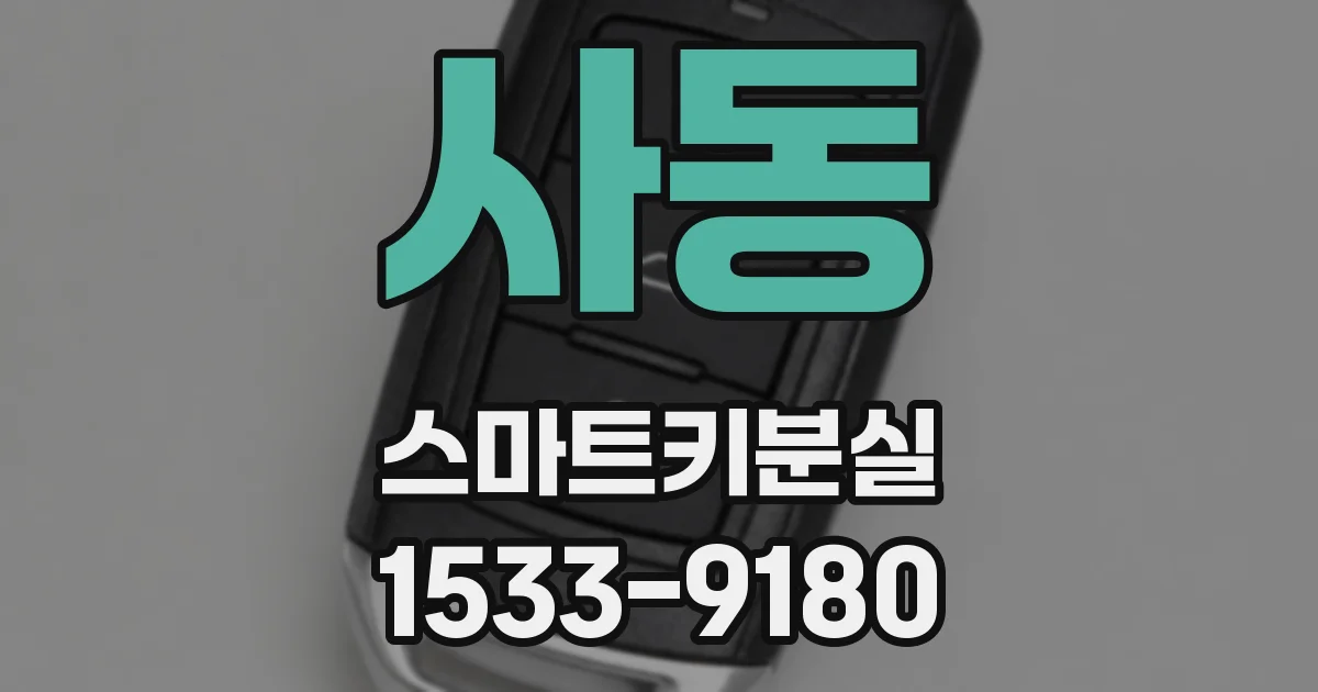 사동 스마트키분실
