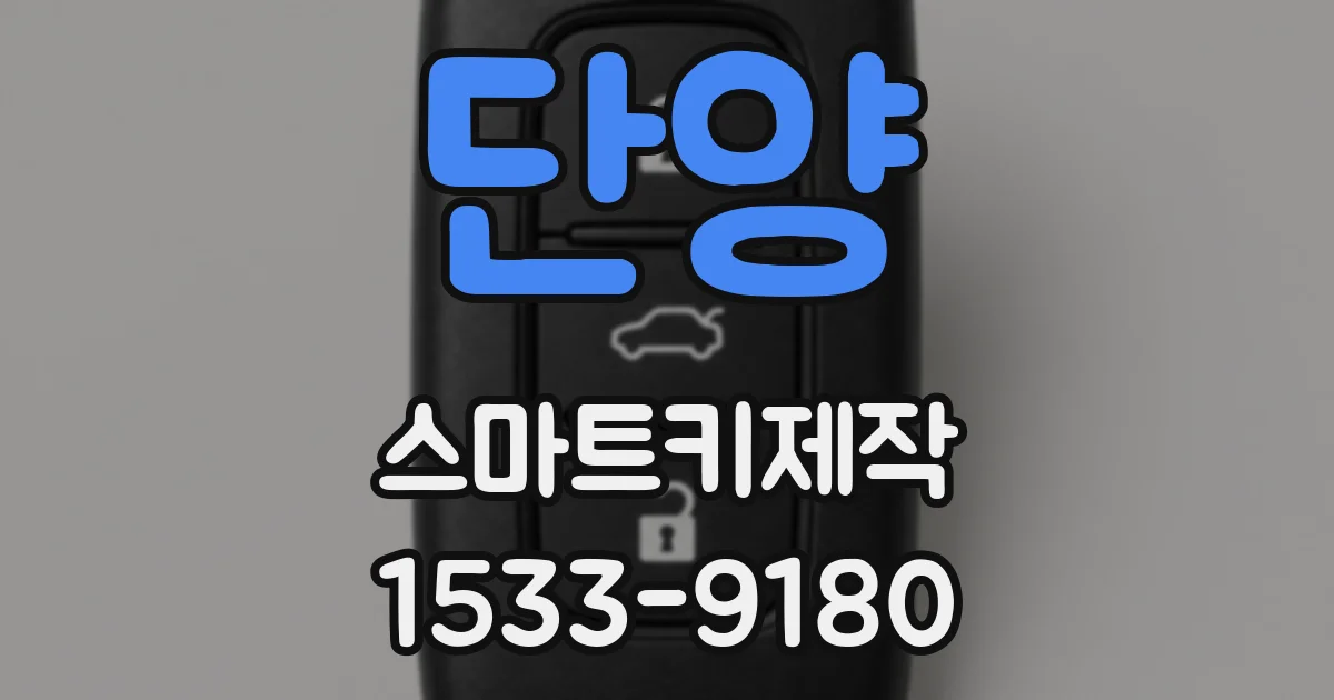 단양 스마트키제작