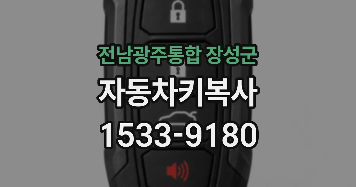전남광주통합 장성군 자동차키복사