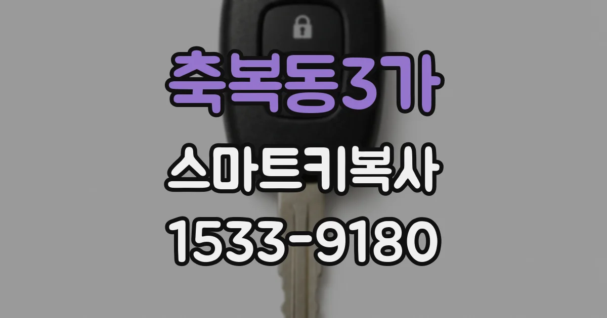 축복동3가 스마트키복사