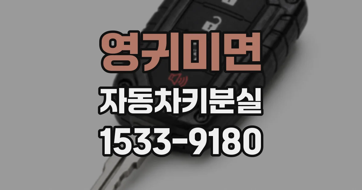영귀미면 자동차키분실
