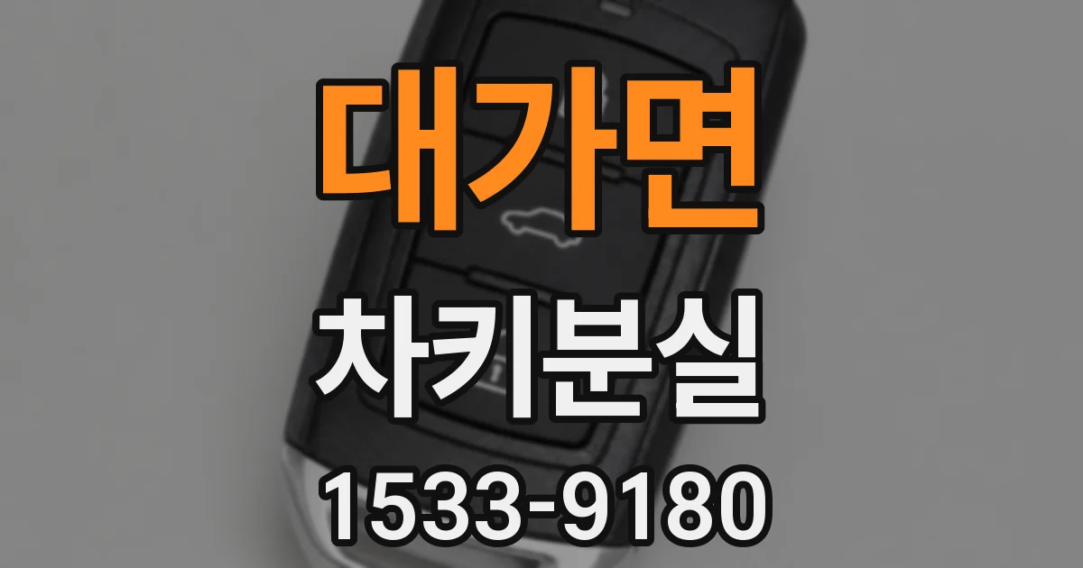 대가면 차키분실