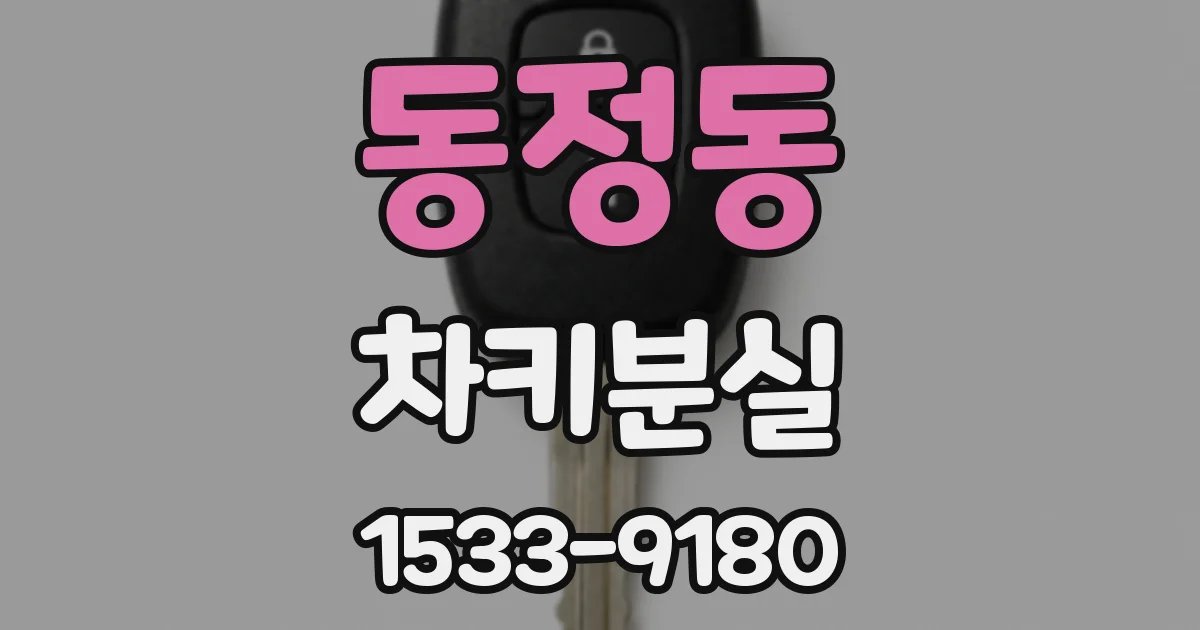 동정동 차키분실