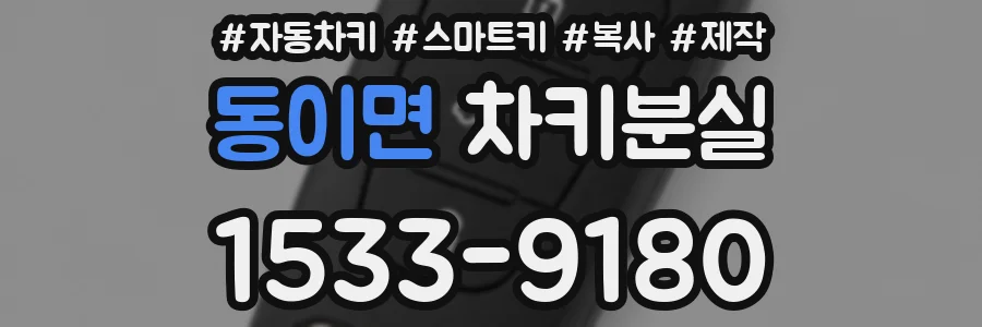 동이면 차키분실