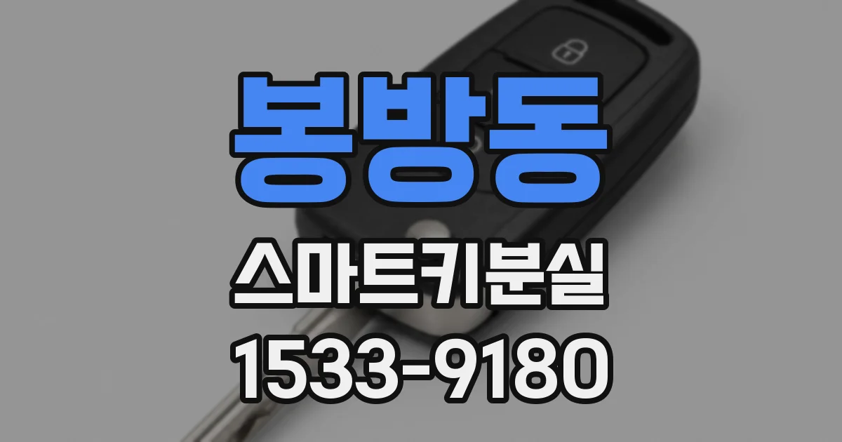 봉방동 스마트키분실