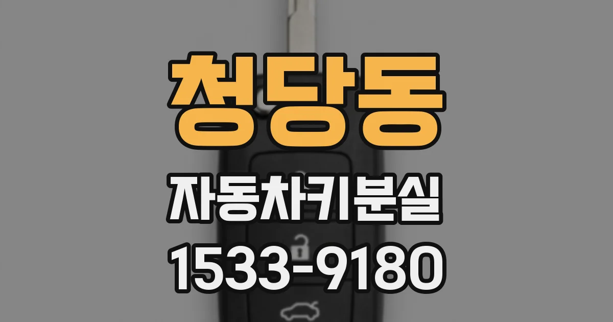 청당동 자동차키분실