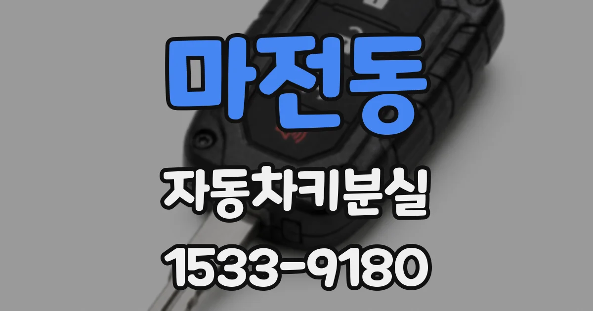 마전동 자동차키분실
