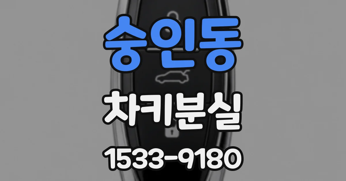 숭인동 차키분실