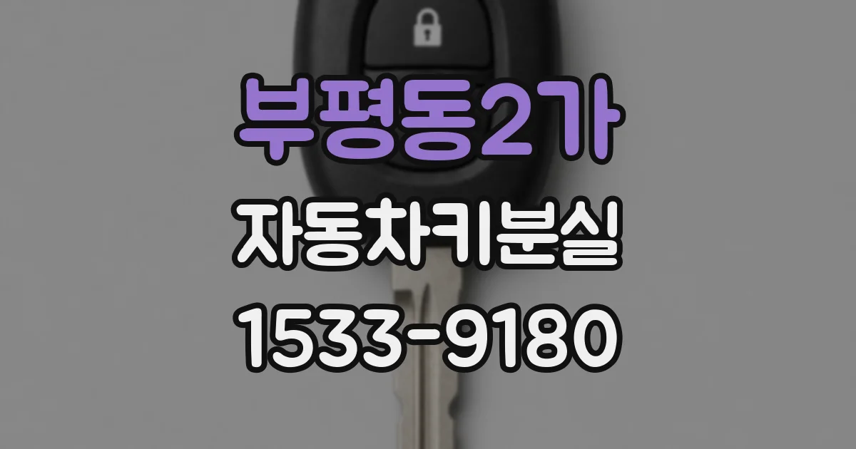 부평동2가 자동차키분실