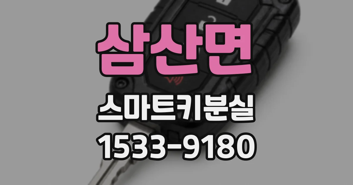 삼산면 스마트키분실