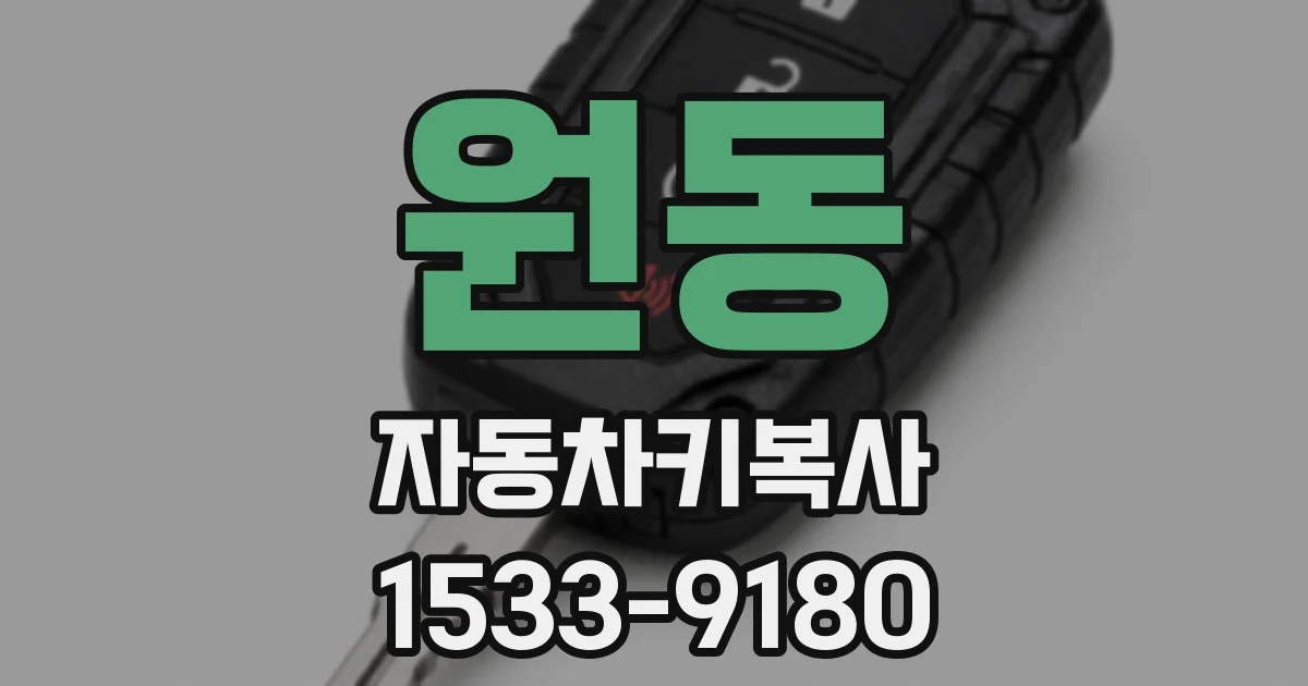 원동 자동차키복사