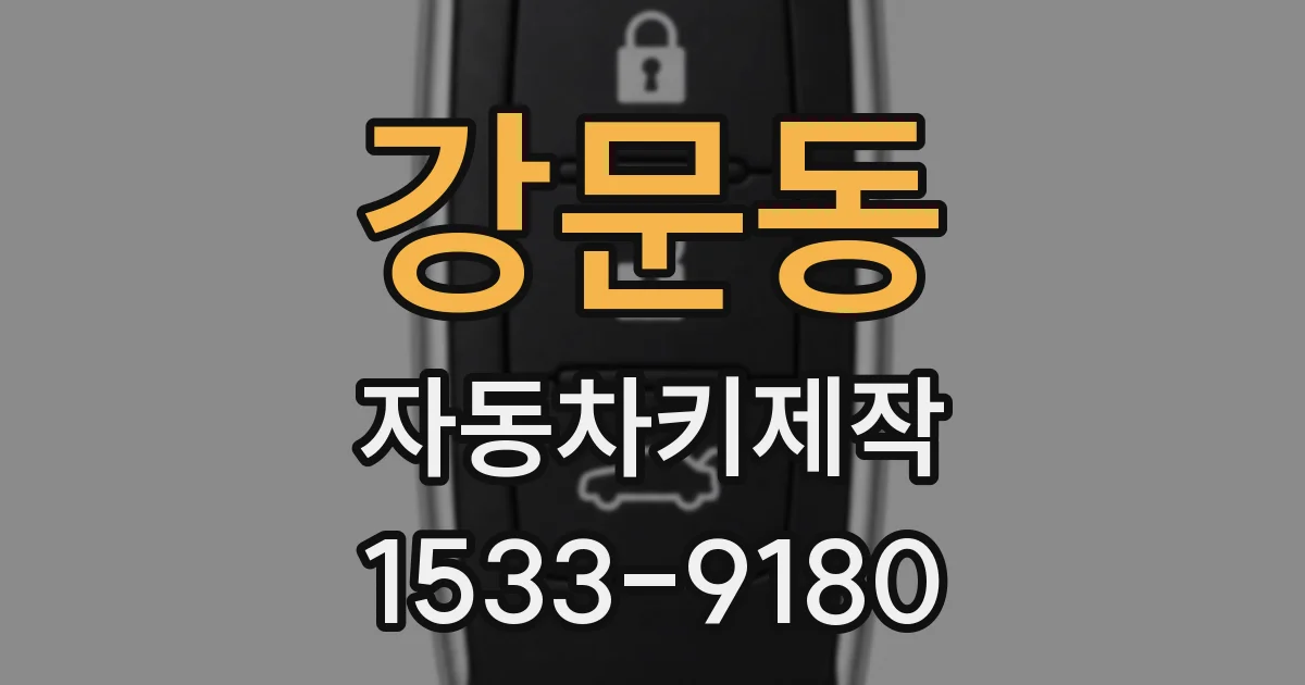 강문동 자동차키제작