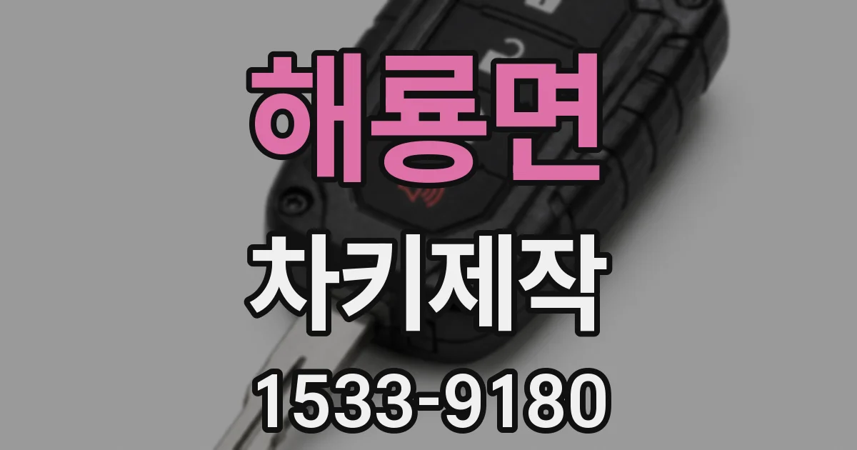 해룡면 차키제작