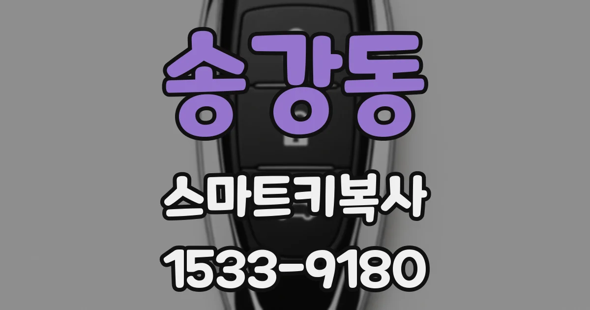 송강동 스마트키복사