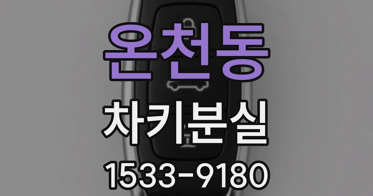 온천동 차키분실