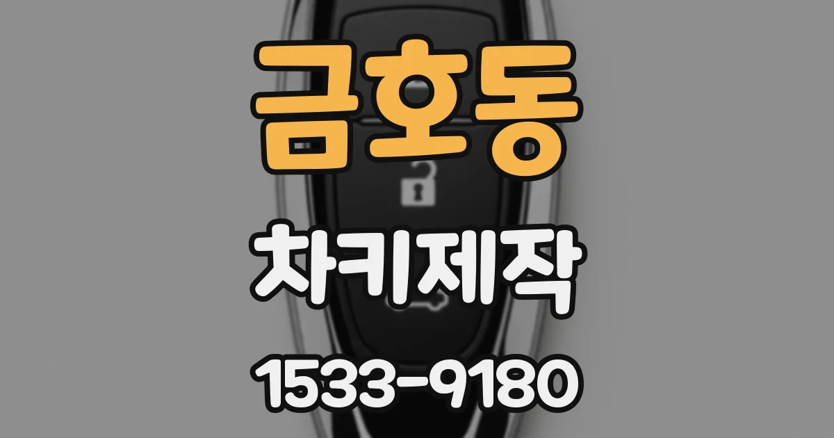 금호동 차키제작