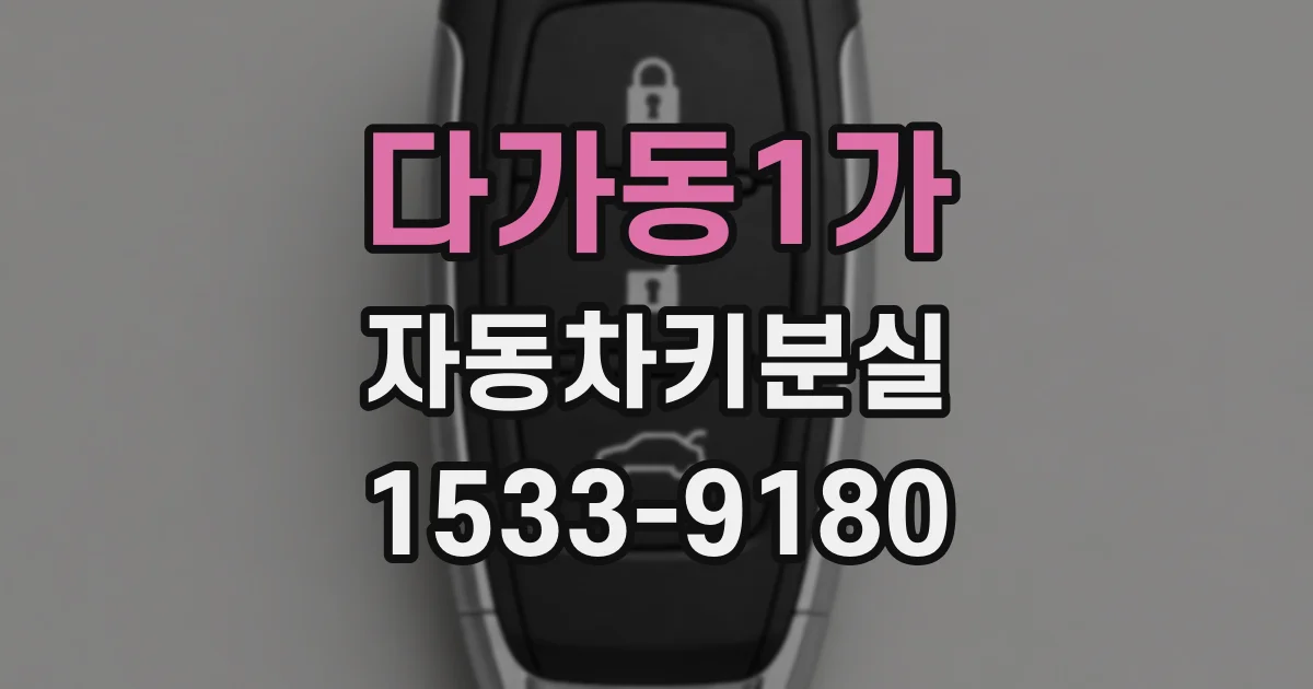 다가동1가 자동차키분실