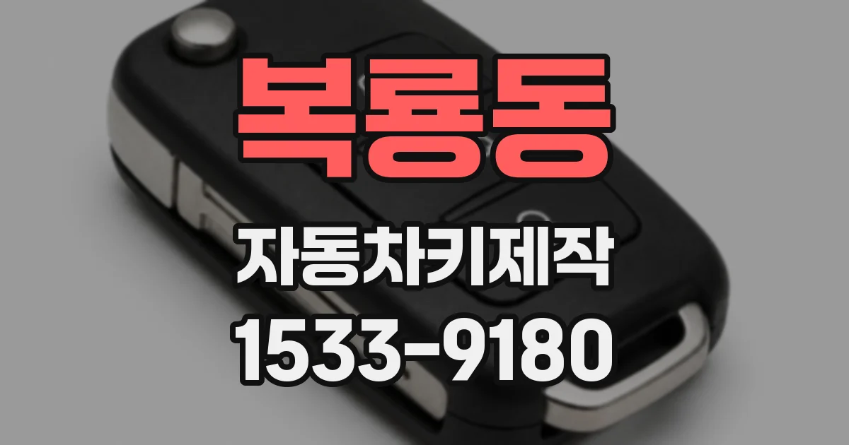 복룡동 자동차키제작