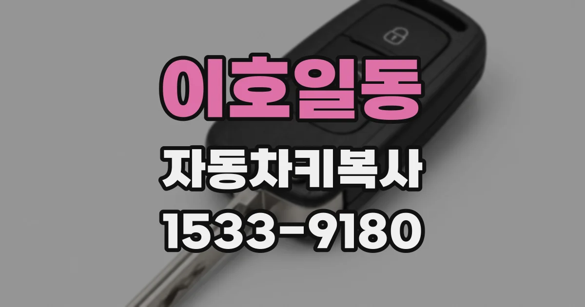 이호일동 자동차키복사