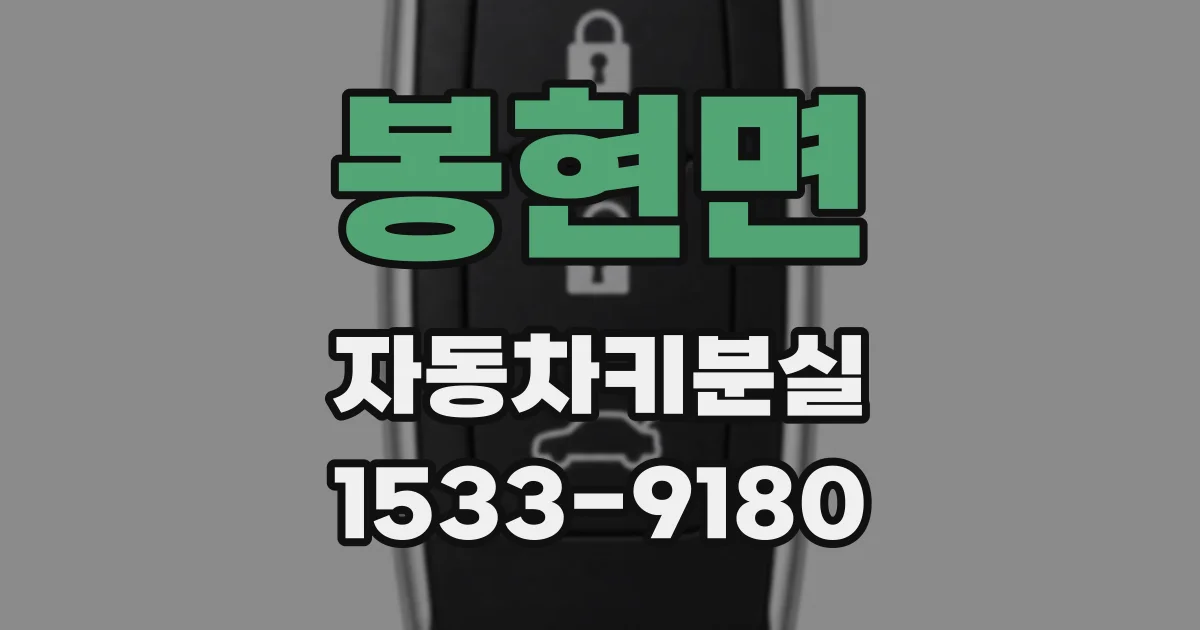 봉현면 자동차키분실