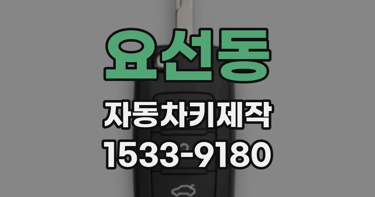 요선동 자동차키제작