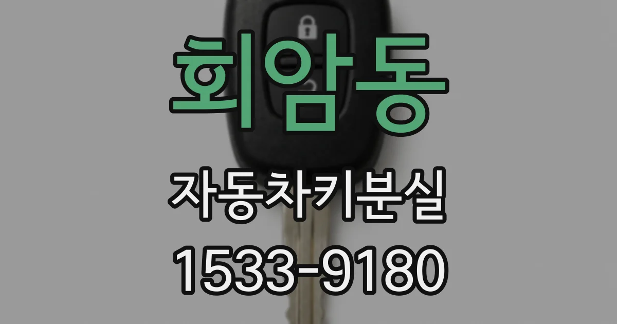 회암동 자동차키분실