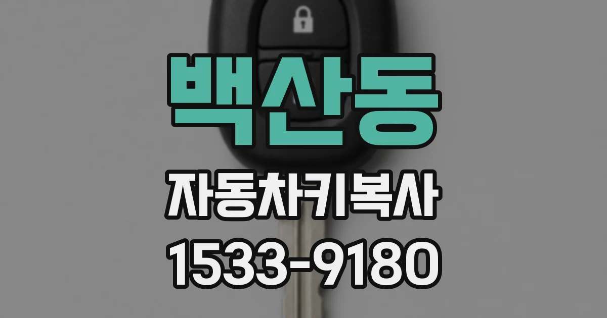 백산동 자동차키복사