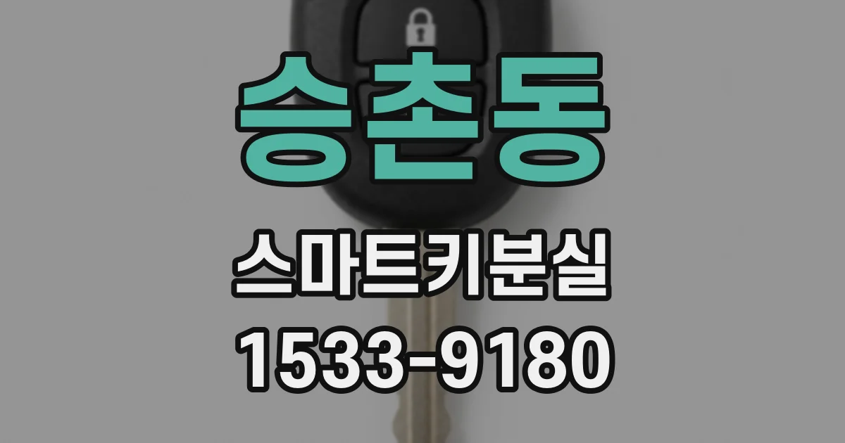 승촌동 스마트키분실