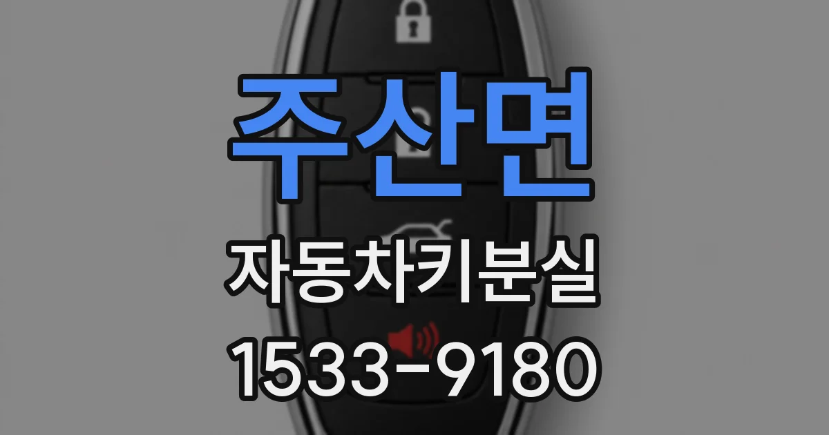 주산면 자동차키분실