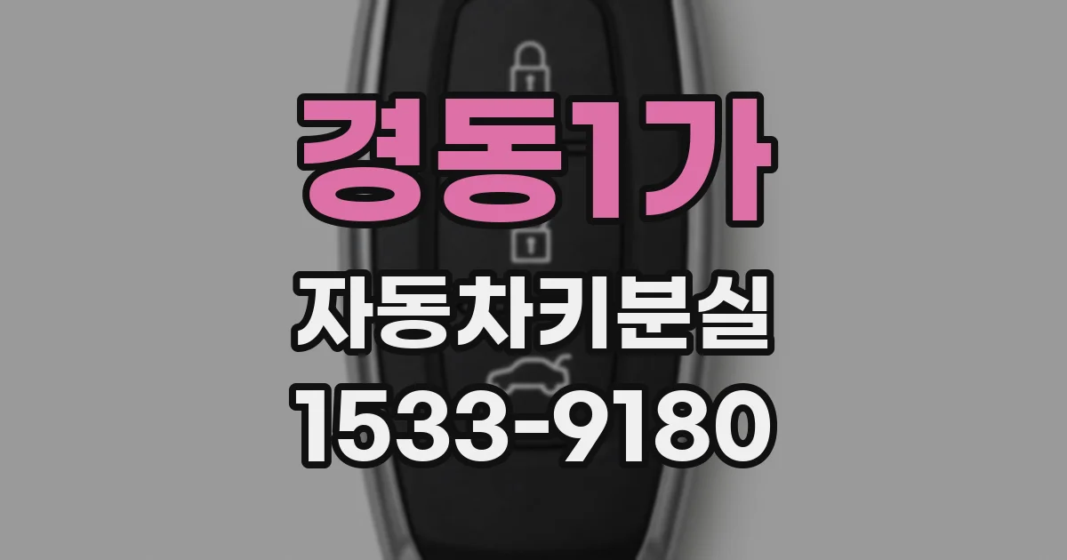 경동1가 자동차키분실