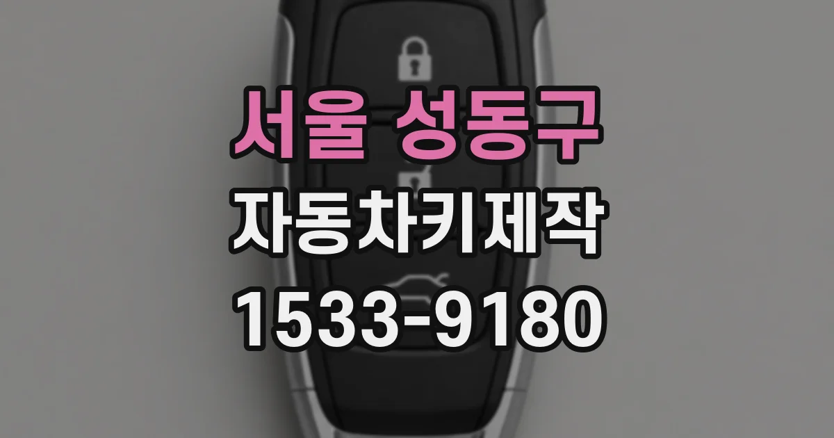 서울 성동구 자동차키제작