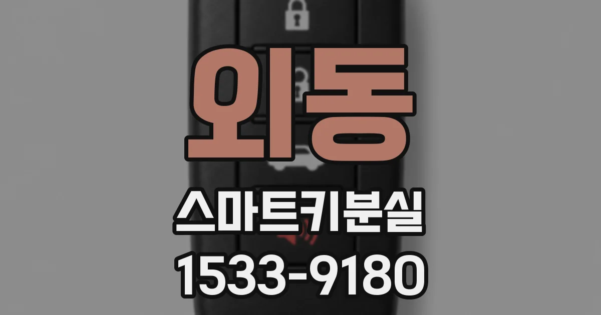 외동 스마트키분실