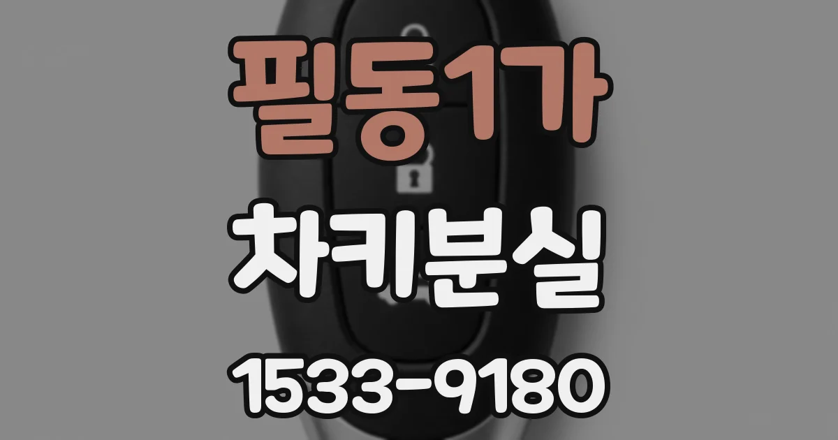 필동1가 차키분실