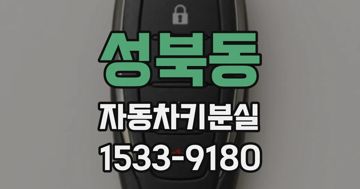 성북동 자동차키분실