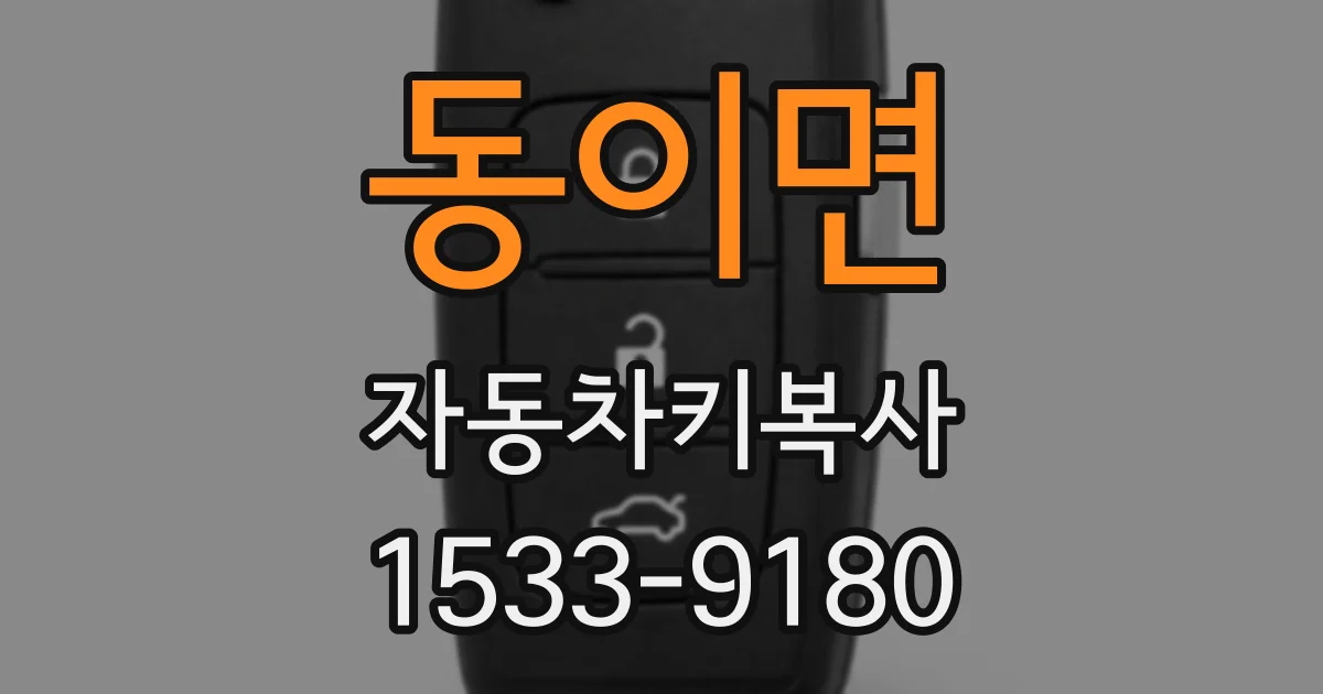 동이면 자동차키복사