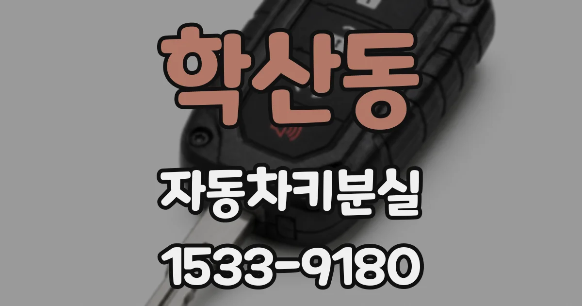 학산동 자동차키분실