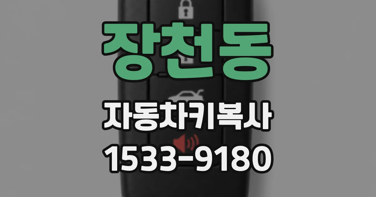장천동 자동차키복사